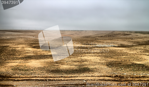 Image of Anthropogenic landscape. Disturbed agricultural soils after dust storms in Kazakhstan