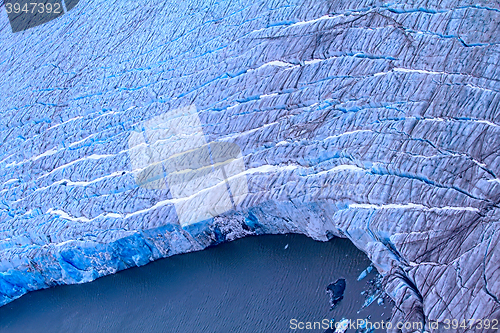 Image of Arctic glacier. Ice and cold. area Novaya Zemlya