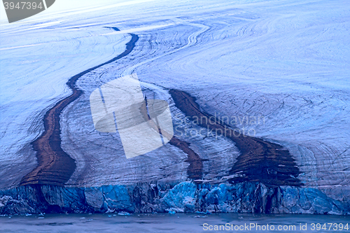 Image of Arctic glacier. Ice and cold. area Novaya Zemlya