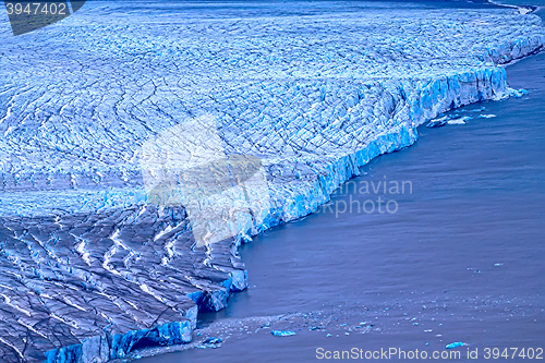 Image of Arctic glacier. Ice and cold. area Novaya Zemlya