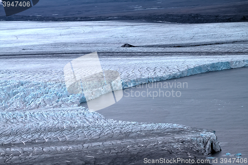 Image of Arctic glacier. Ice and cold. area Novaya Zemlya