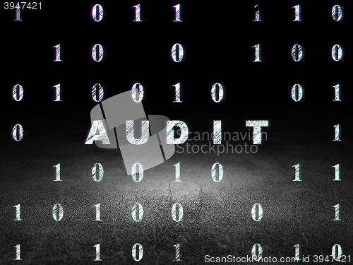 Image of Finance concept: Audit in grunge dark room