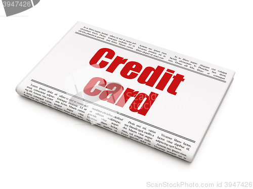 Image of Money concept: newspaper headline Credit Card