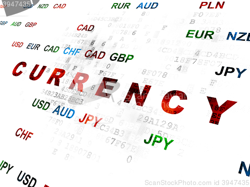 Image of Money concept: Currency on Digital background