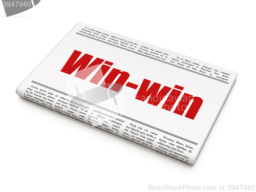 Image of Finance concept: newspaper headline Win-Win