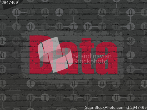Image of Information concept: Data on wall background