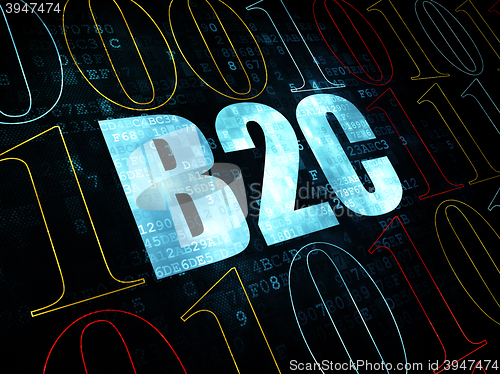 Image of Finance concept: B2c on Digital background