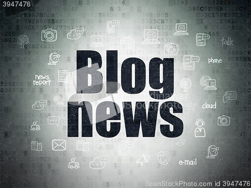 Image of News concept: Blog News on Digital Data Paper background