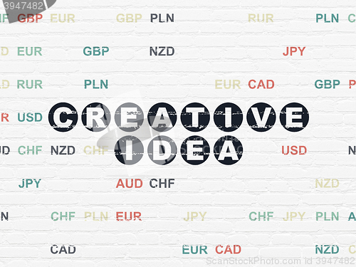 Image of Business concept: Creative Idea on wall background