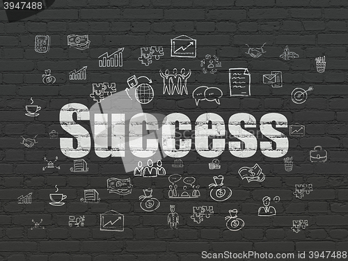 Image of Business concept: Success on wall background