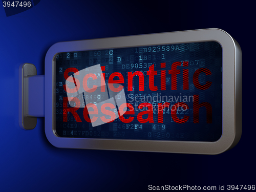 Image of Science concept: Scientific Research on billboard background