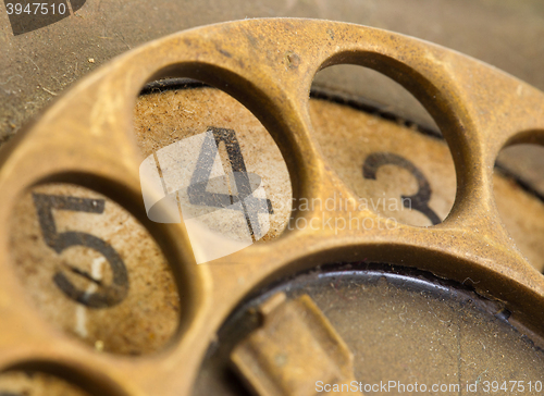 Image of Close up of Vintage phone dial - 4