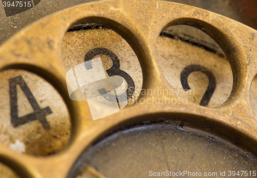 Image of Close up of Vintage phone dial - 3