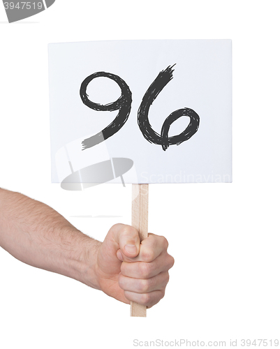 Image of Sign with a number, 96