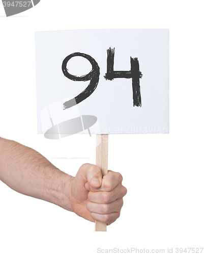 Image of Sign with a number, 94