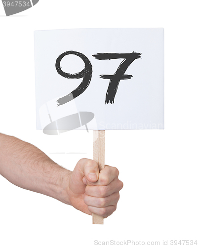 Image of Sign with a number, 97