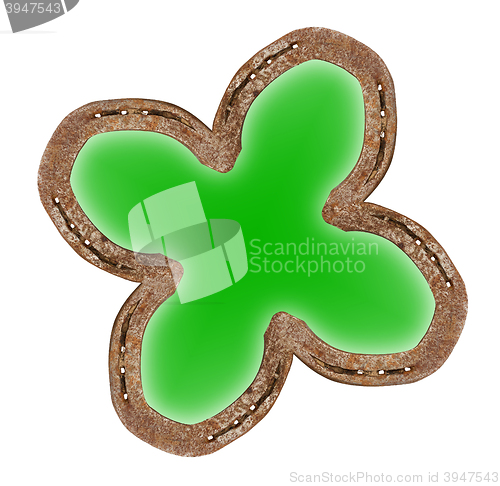 Image of Horseshoes forming a clover leaf