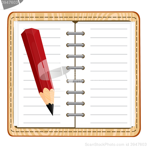 Image of Note pad and pencil