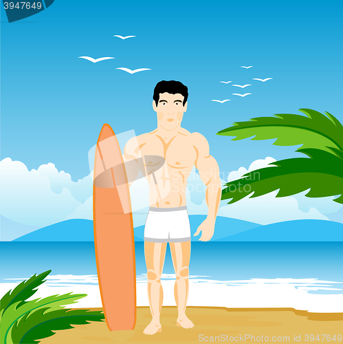 Image of Man on beach