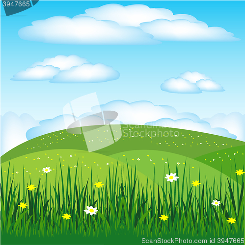 Image of Year landscape with flower