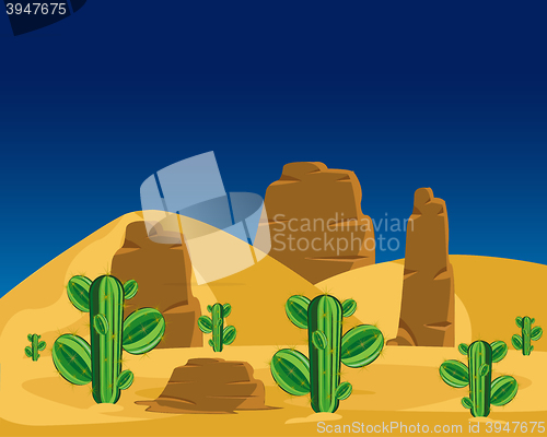 Image of Cactuses in desert