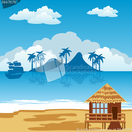 Image of Tropical island and seaside