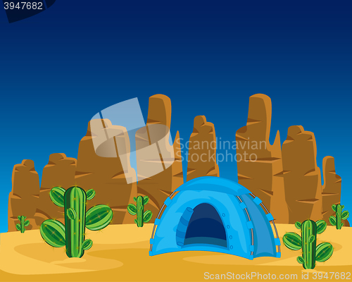 Image of Tent in desert