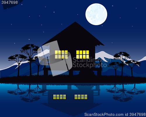 Image of House beside yard