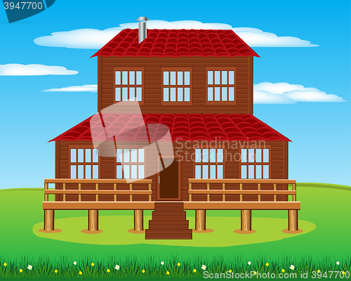 Image of House on nature