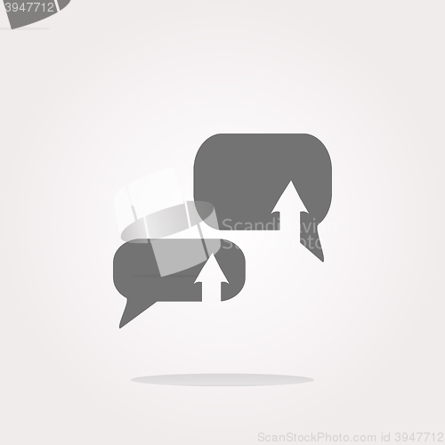 Image of vector Upload from cloud icon. Upload button. Load symbol
