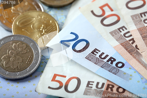 Image of Colorful euro banknotes