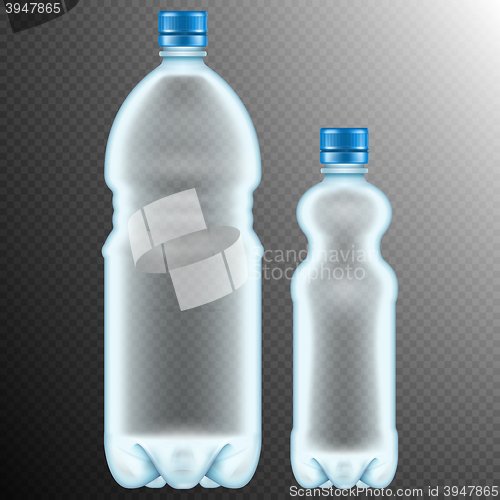 Image of Plastic bottles. Transparent. EPS 10