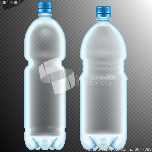 Image of Plastic bottles. Transparent. EPS 10