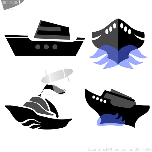 Image of Set of Boat Icons