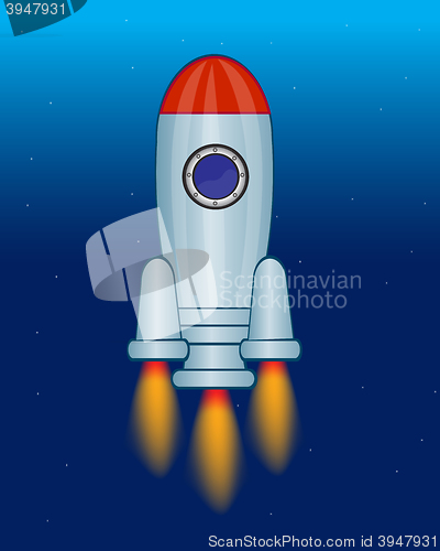 Image of Rocket in cosmos