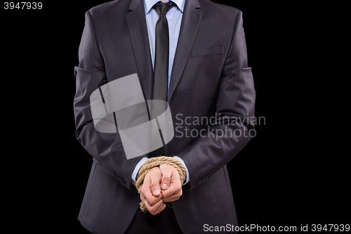 Image of Businessmen tied hand