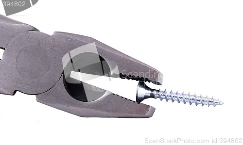 Image of Pliers and a screw
