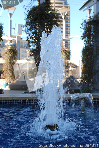 Image of A fountain on a street