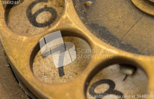 Image of Close up of Vintage phone dial - 7