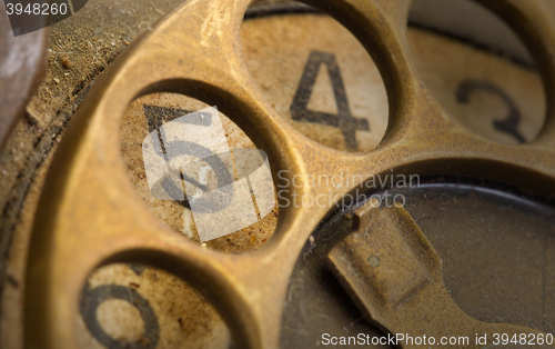 Image of Close up of Vintage phone dial - 5