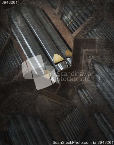 Image of Creepy image of an old pipe organ