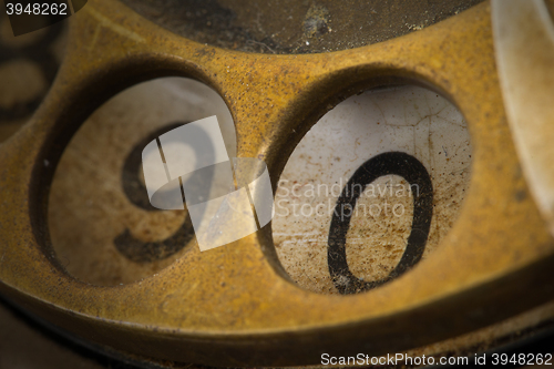 Image of Close up of Vintage phone dial - 0