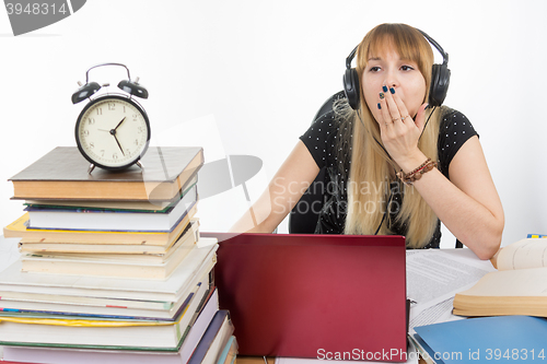 Image of The student later dedicated the night yawns at his laptop