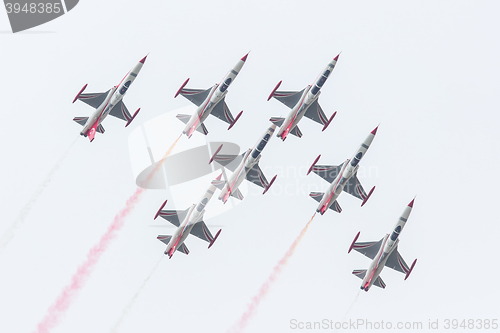 Image of LEEUWARDEN, THE NETHERLANDS - JUNE 10, 2016: Turkish Air Force D