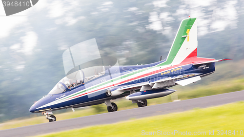 Image of LEEUWARDEN, THE NETHERLANDS-JUNE 10, 2016: Italian aerobatic tea