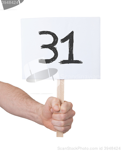 Image of Sign with a number, 31