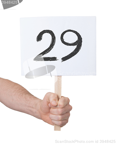 Image of Sign with a number, 29