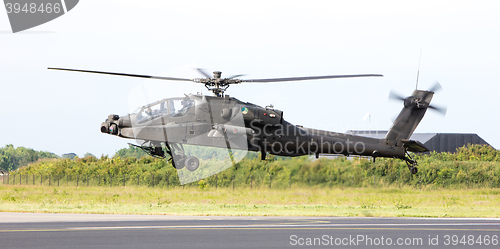 Image of LEEUWARDEN, THE NETHERLANDS - JUN 11, 2016: Boeing AH-64 Apache 