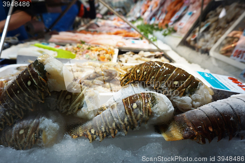 Image of Lobsters  meat on market