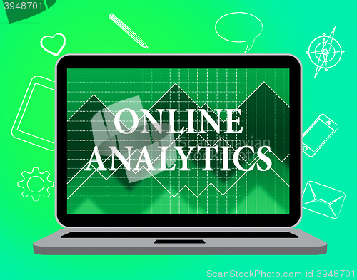 Image of Online Analytics Shows Web Site And Computing